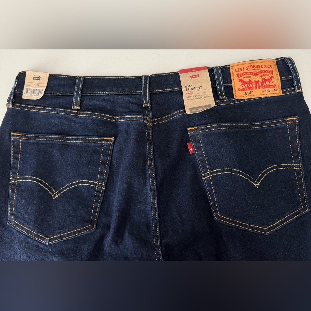 Levi’s 514 Men's Straight Jeans Stretch Size 38 x 32 - Picture 6 of 12
